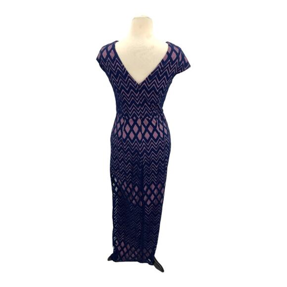 JS Collections Linda Cap Sleeve Column Gown Blue Size 4 NWOT $268 MSRP - Picture 11 of 11